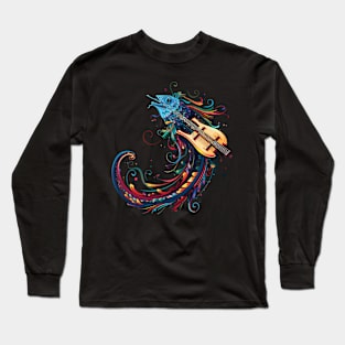 Oarfish Playing Violin Long Sleeve T-Shirt